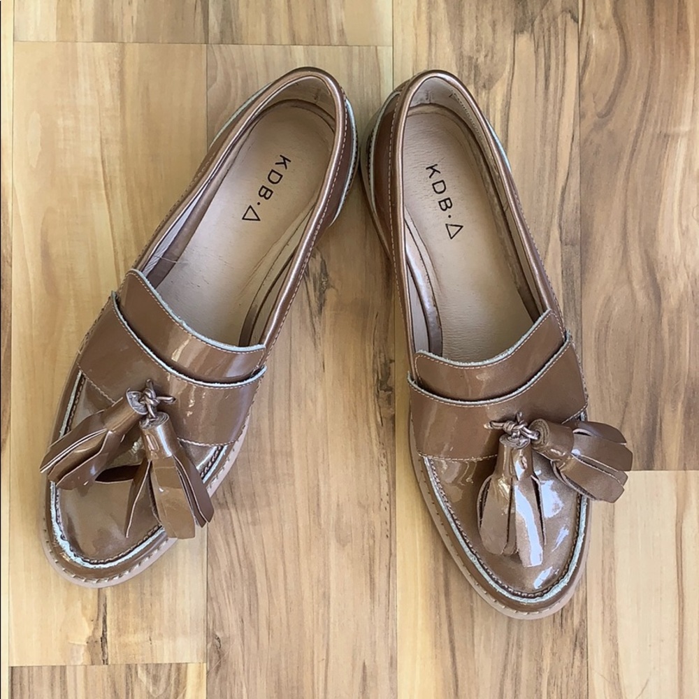 Rose gold penny loafer